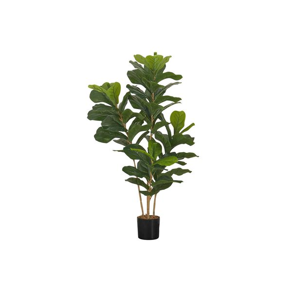 Black Green 41-Inch Indoor Faux Fake Floor Potted Decorative Artificial Plant, image 1